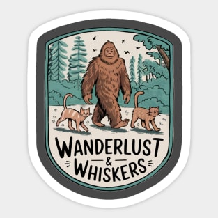 Wanderlust & Whiskers Sticker